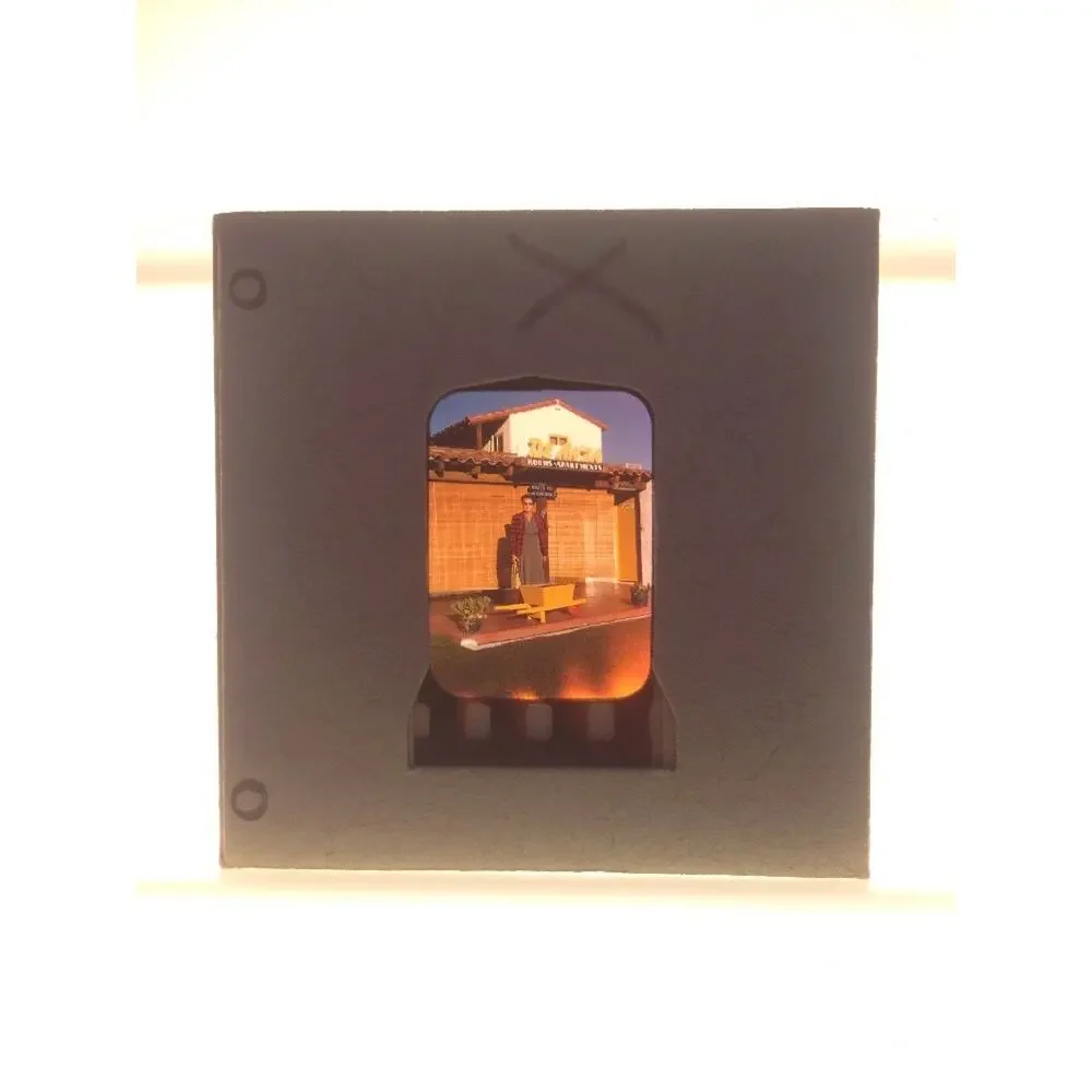 Vintage 1940s Kodachrome De Anza Rooms Apartments Photograph Color Slide